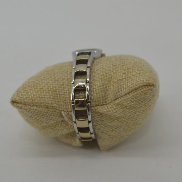 Fossil Two Tone Wristwatch Gold Silver Bracelet Watch Womens - Picture 10 of 12